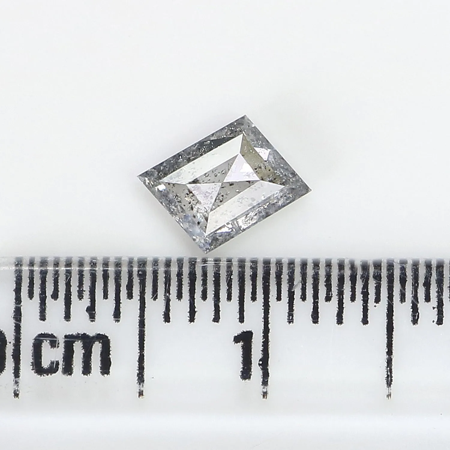 0.58 CT Natural Loose Kite Shape Diamond Salt And Pepper Kite Shape Diamond 7.00 MM Natural Black Grey Color Kite Rose Cut Diamo