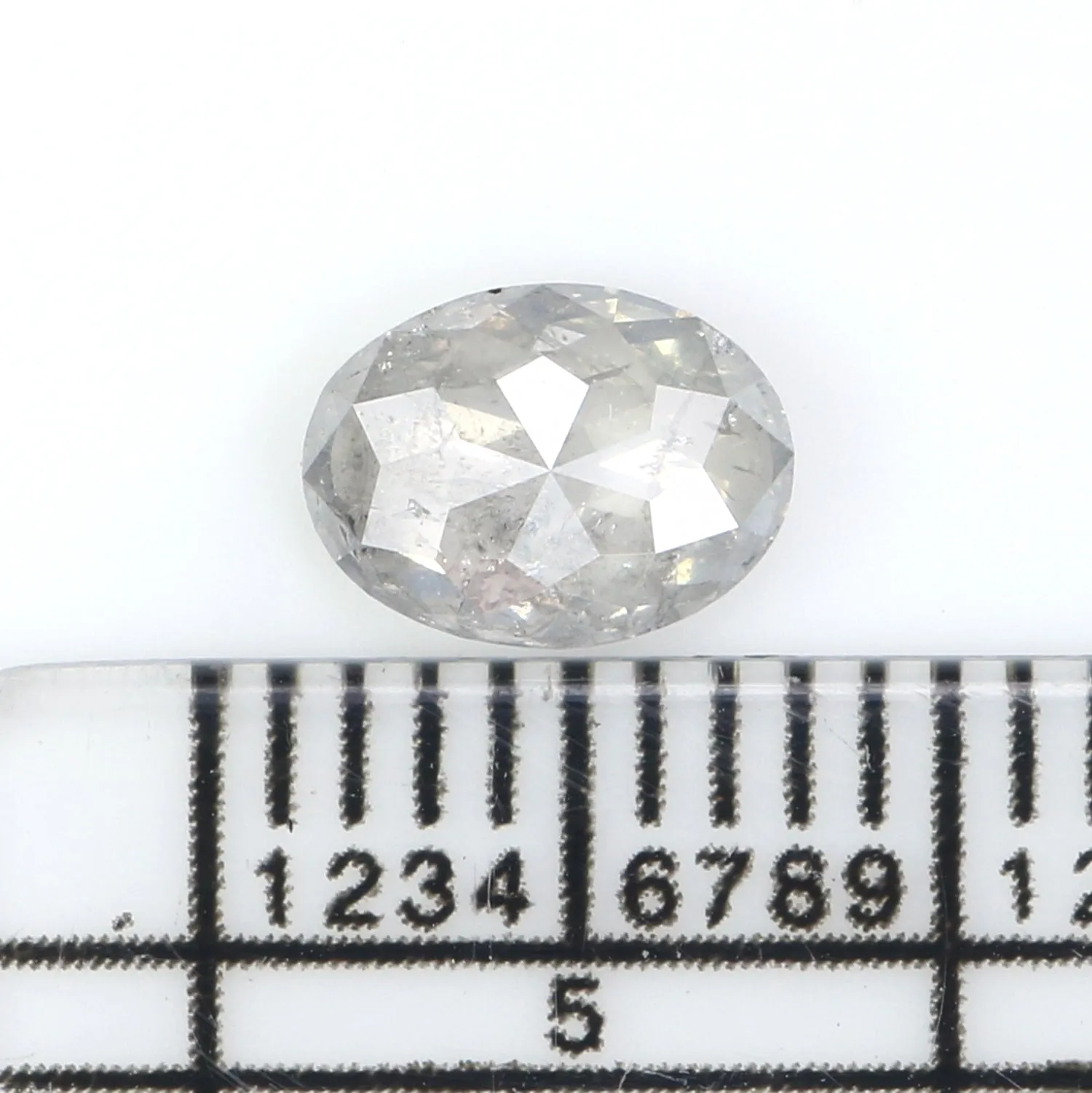 0.67 CT Natural Loose Oval Shape Diamond Grey Color Oval Shape Diamond 6.65 MM Natural Loose Grey Color Diamond Oval Rose Cut Di