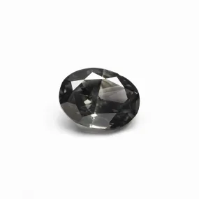 0.77ct 6.75x5.10x2.78mm SI1 Fancy Dark Grey Oval Brilliant 22713-01