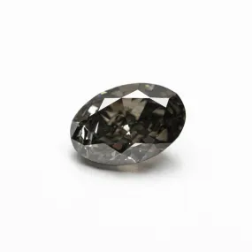 1.11ct 7.78x5.32x3.56mm SI2 Fancy Dark Grey Oval Brilliant 21593-01