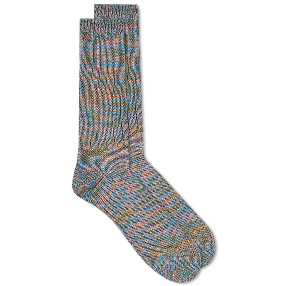 Anonymous Ism 5 Colour Mix Crew SockBlue Grey