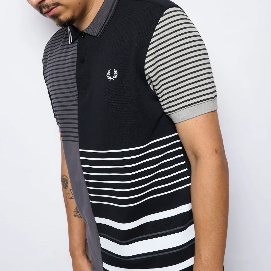 Beams x Fred Perry - Blank Canvas Polo (Black/Grey)