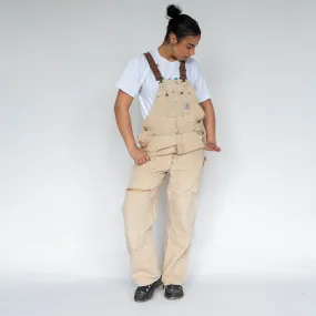 Beige 90s Carhartt Canvas Baggy Dungarees (L)