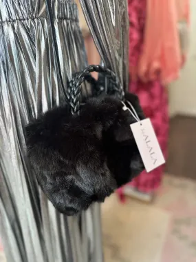 Black Fur Purse