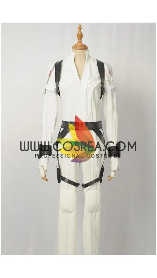 Black Widow White Custom Textured Cosplay Costume