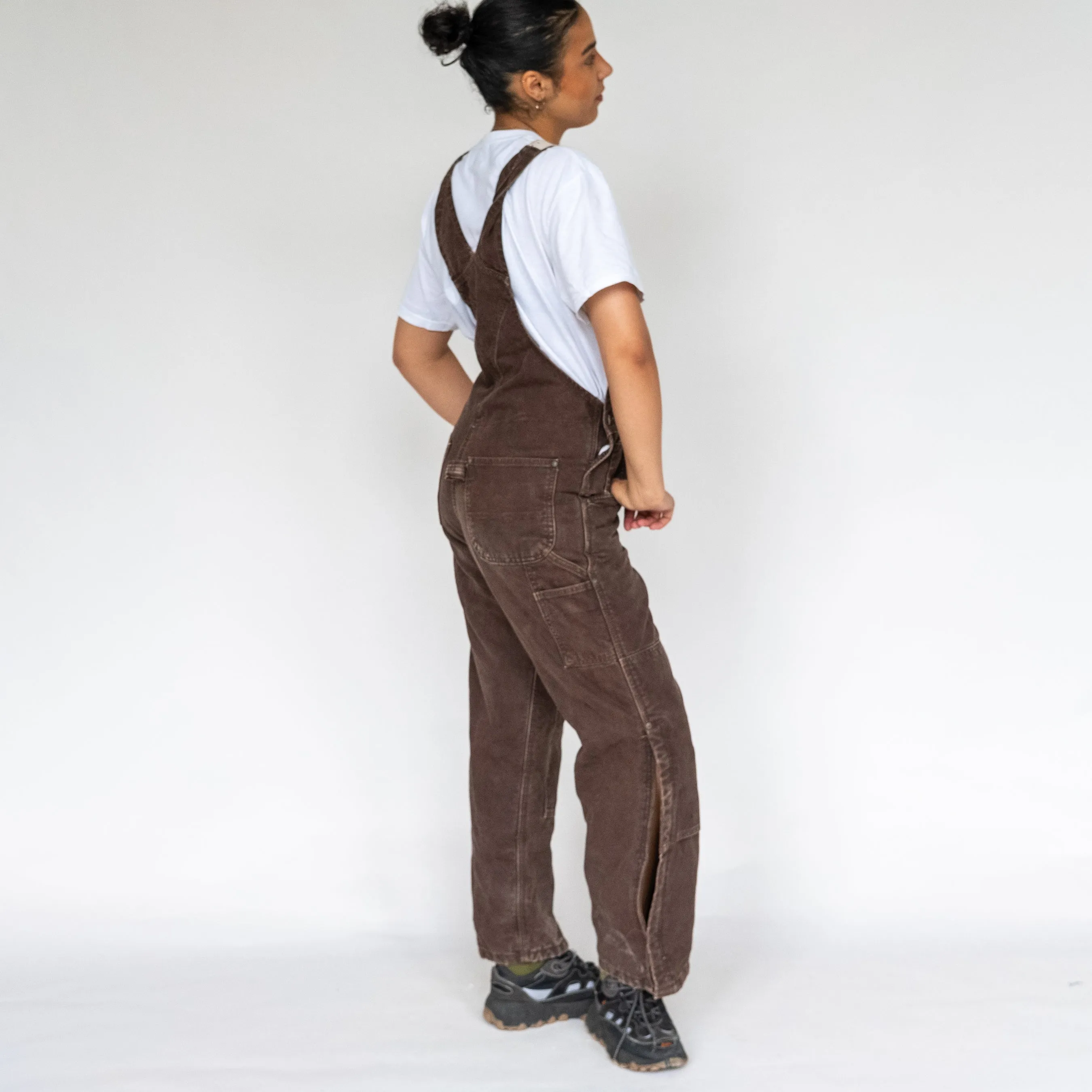 Brown 90s Carhartt Canvas Baggy Dungarees (S)