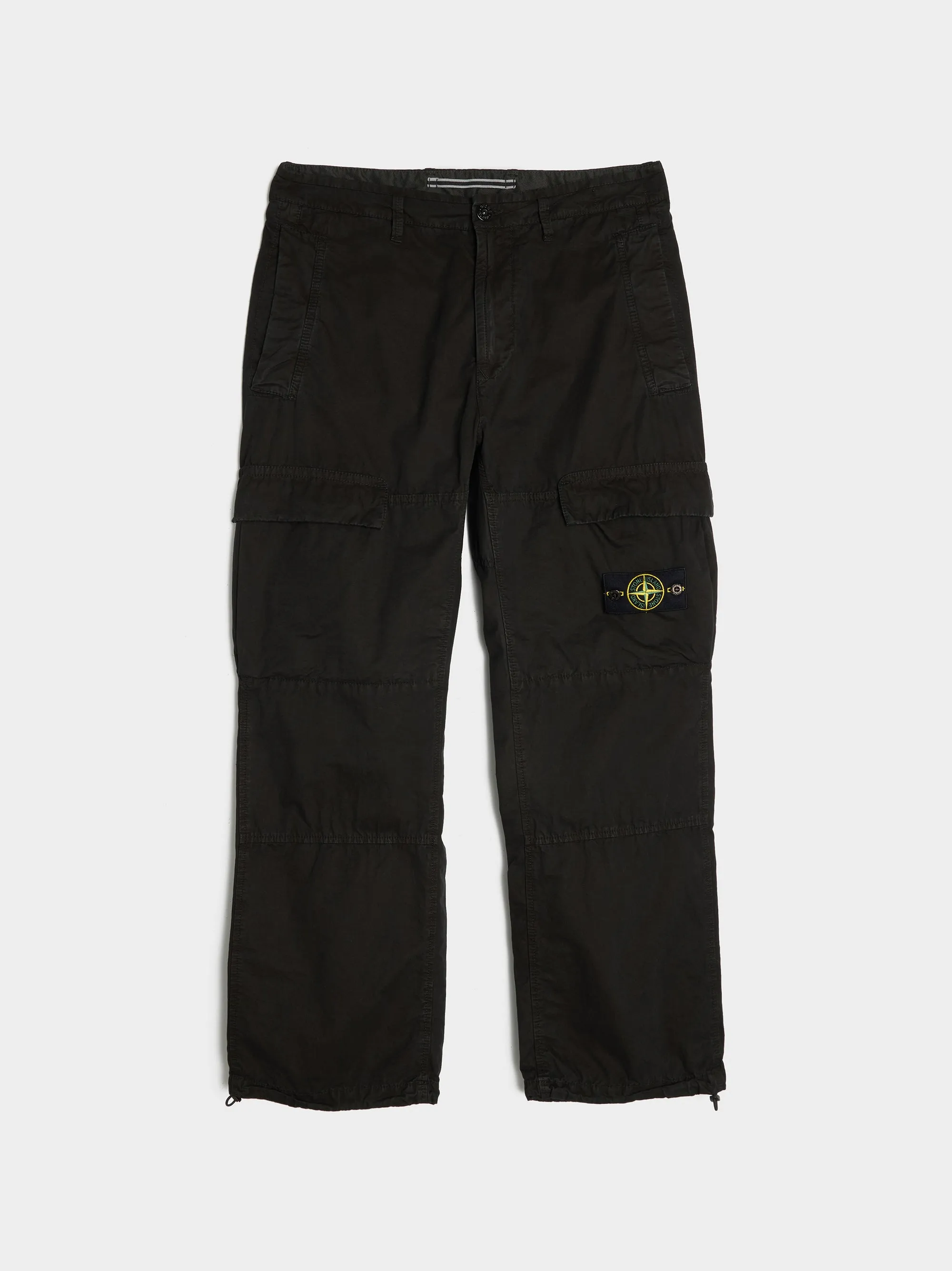 Brushed Cotton Canvas Cargo Pant, Black