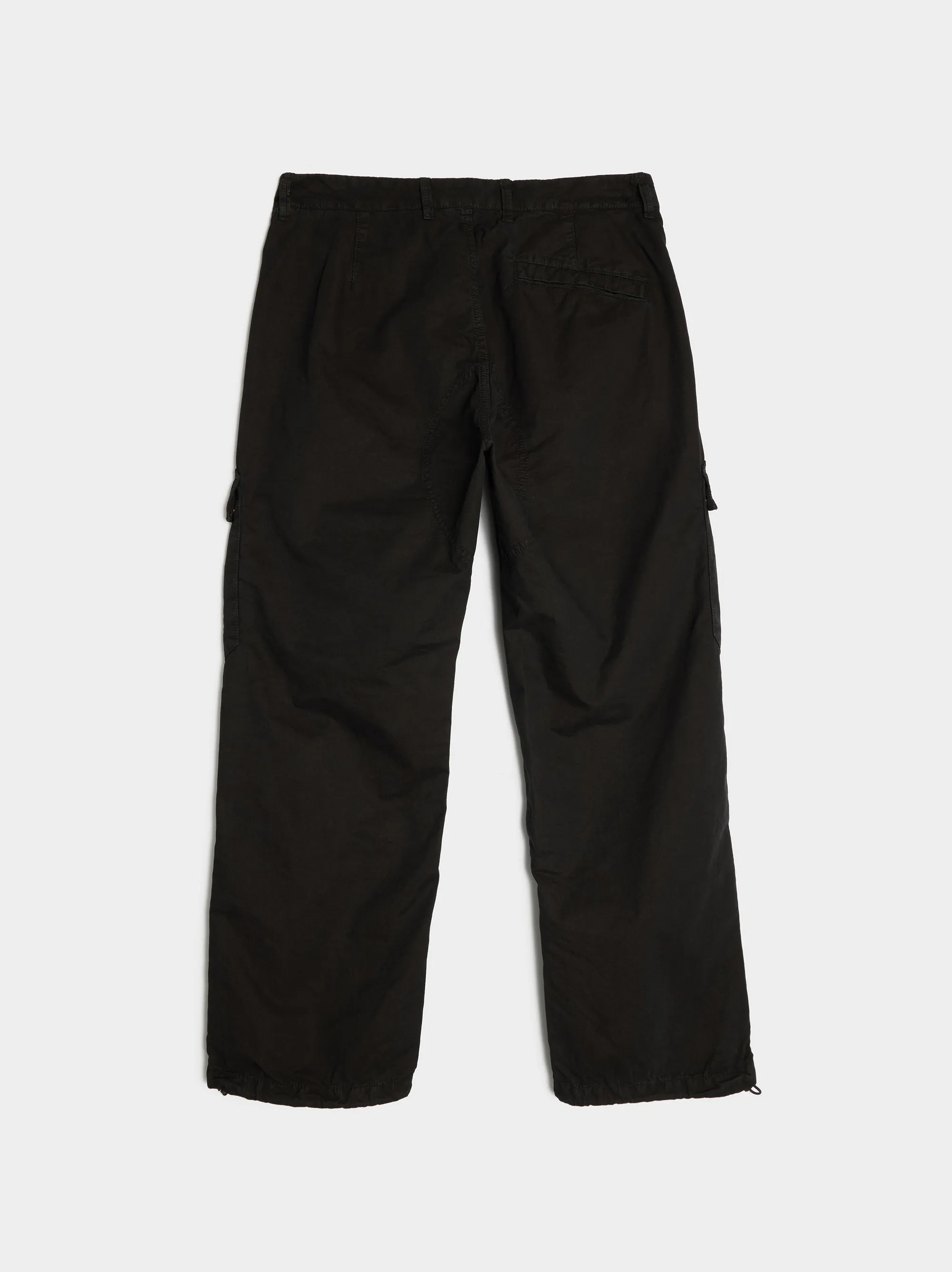 Brushed Cotton Canvas Cargo Pant, Black