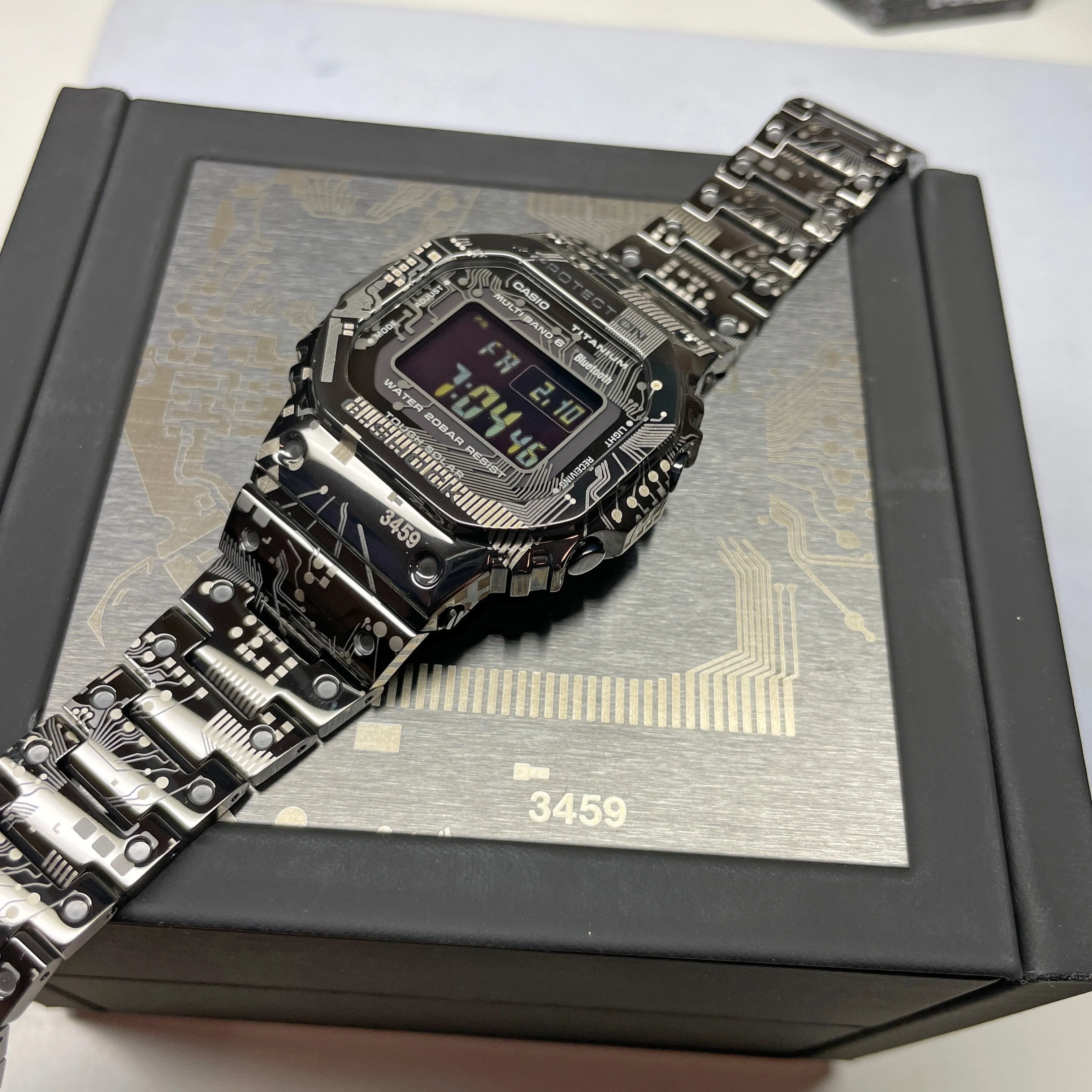 Casio G-SHOCK Circuit Camouflage TranTixxii Titanium Digital Camo Watch GMWB5000TCC-1 Limited