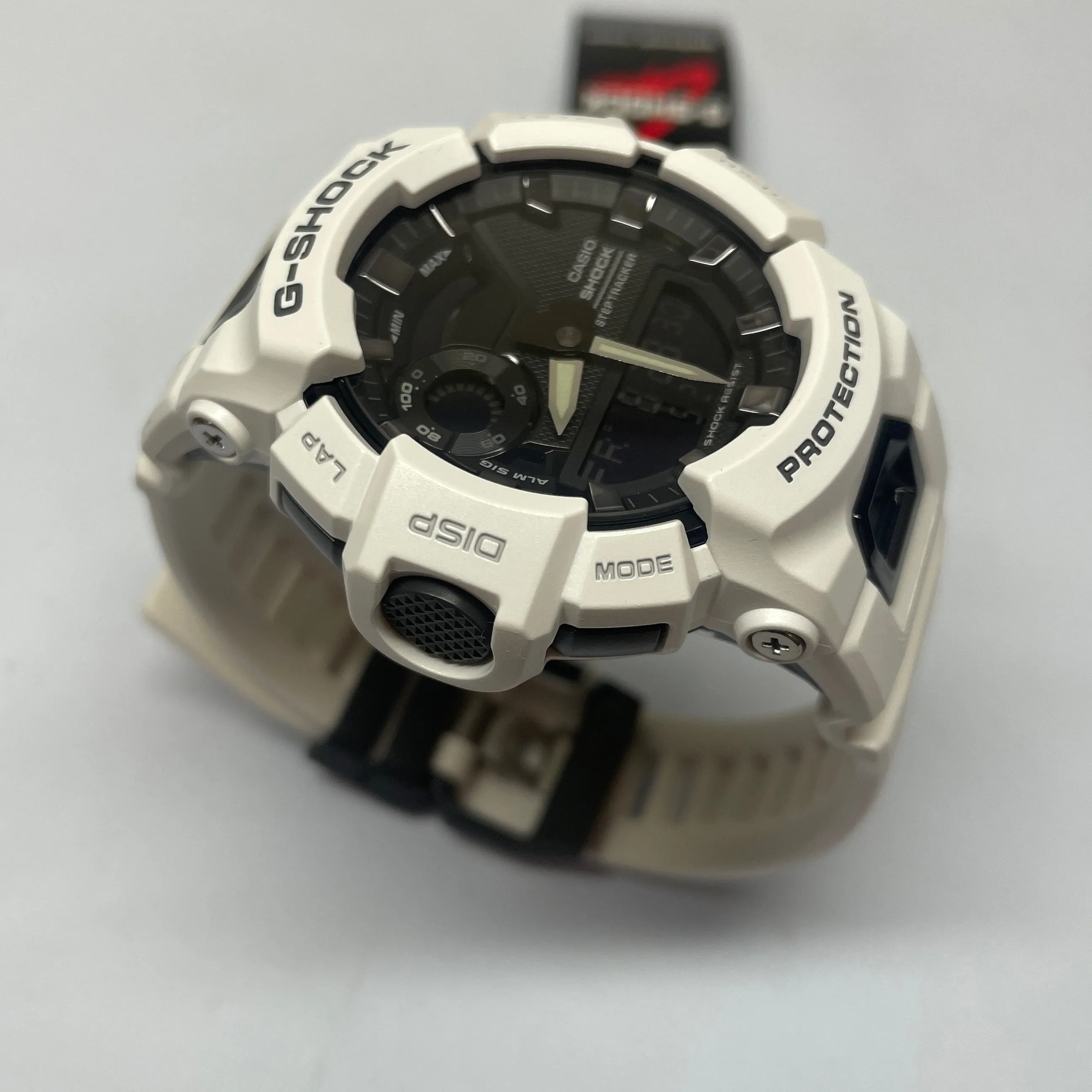 Casio G-Shock White Black StepTracker Analog-Digital Watch GBA900-7A