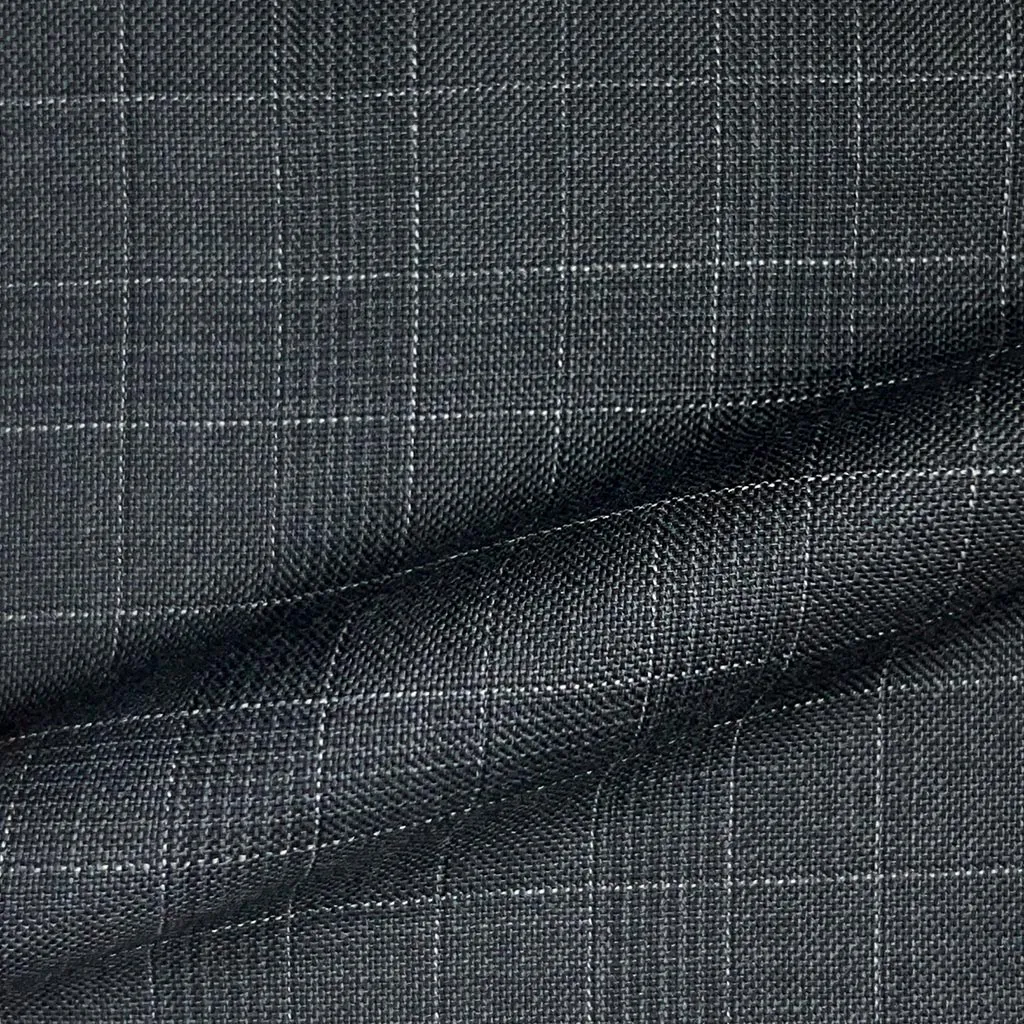 Charcoal Grey Grid Check