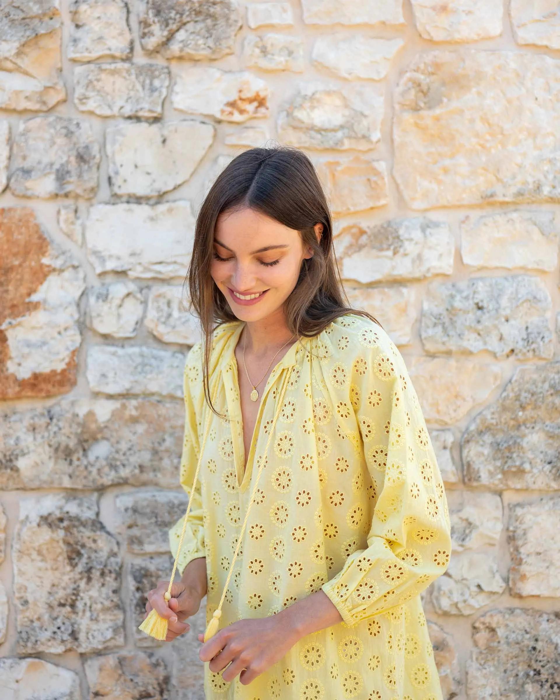 Daisy Eyelet Cover Up