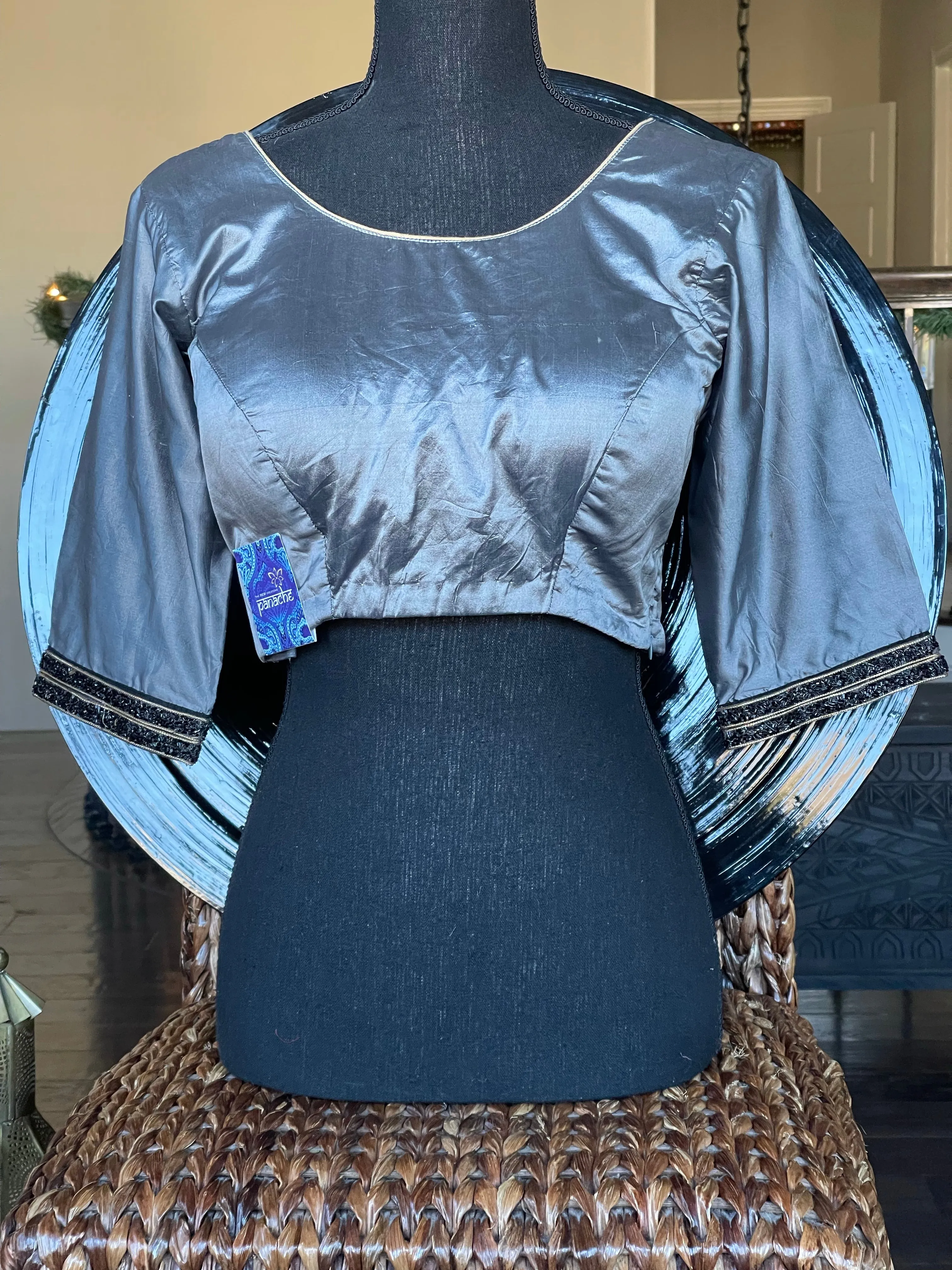 Designer Blouse - Steel Grey