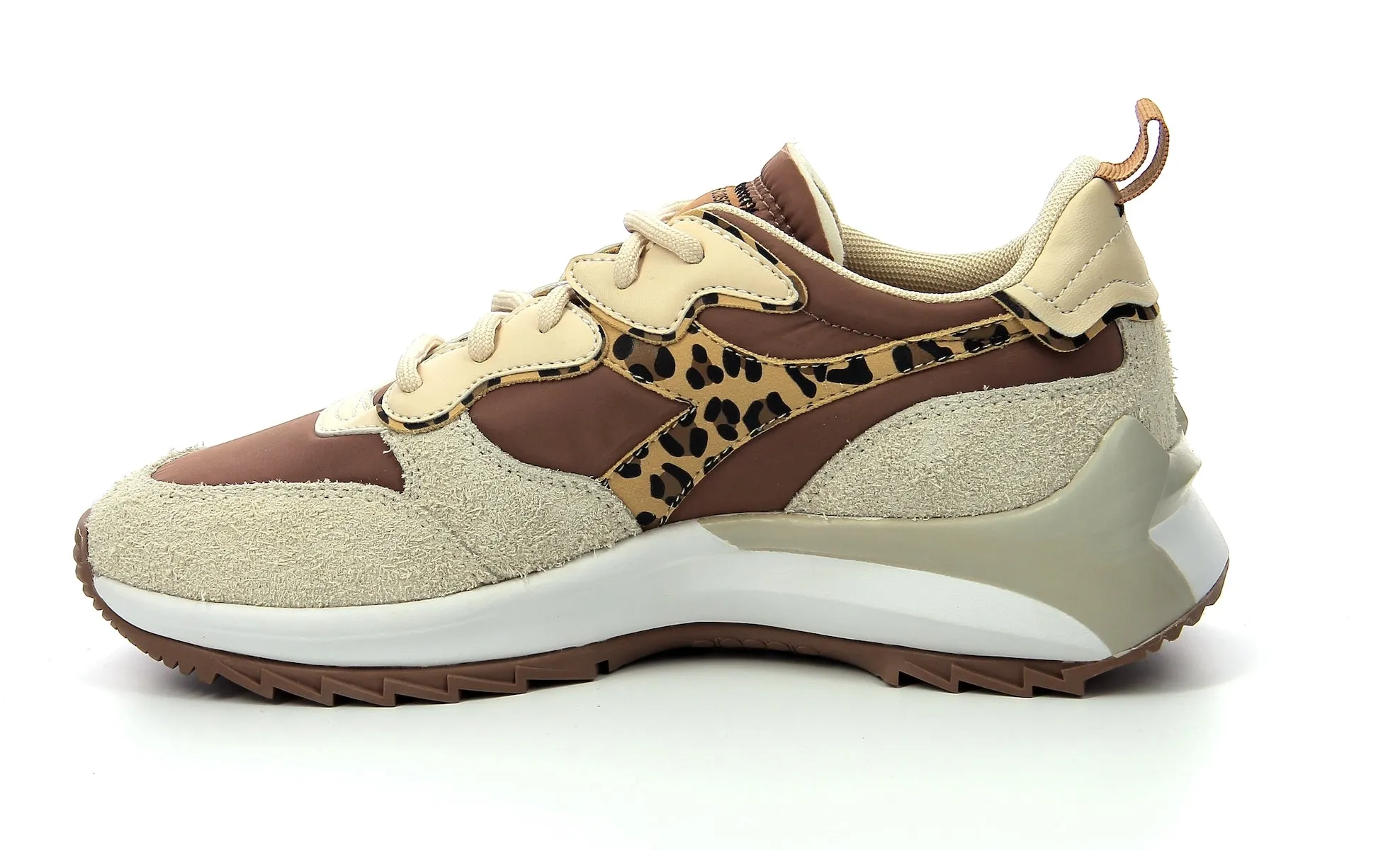 Diadora - Sneakers Basses Jolly Animalier - Beaver Fur/Parchment - Femme