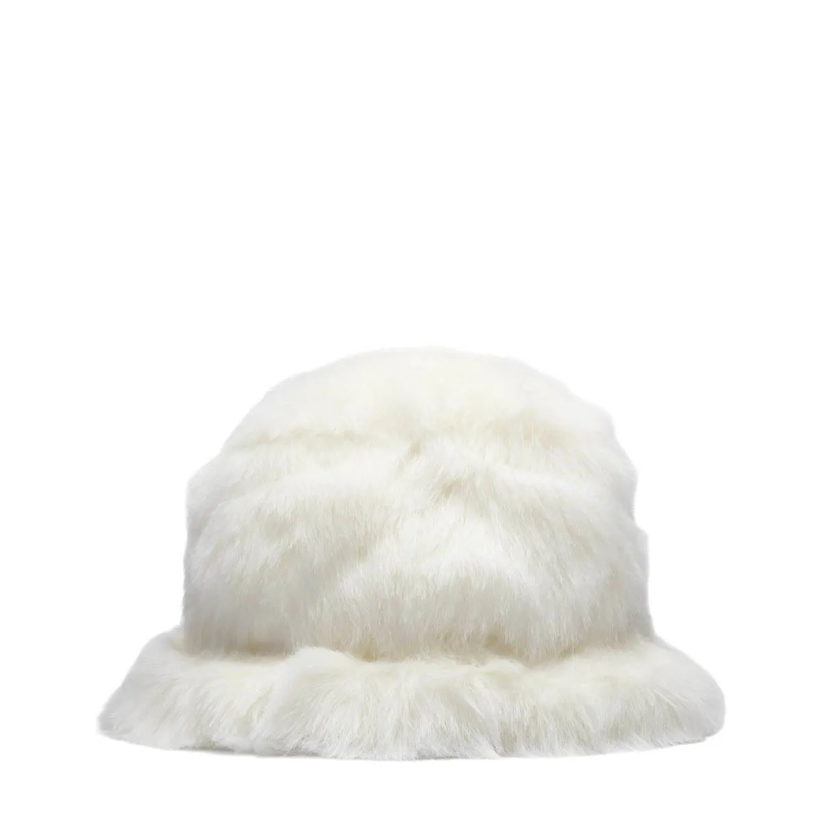 FAUX FUR BUCKET HAT WHITE | Bodega