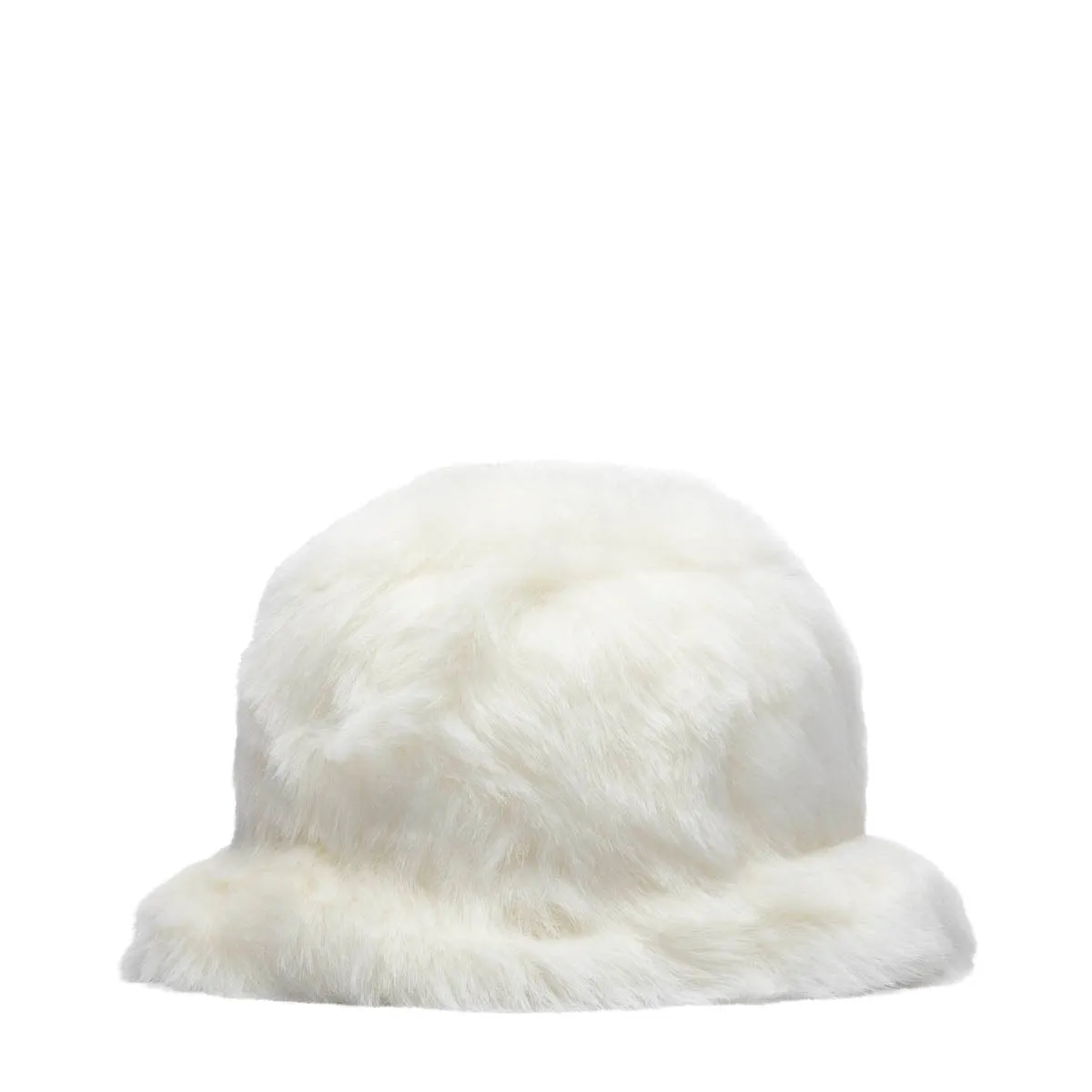 FAUX FUR BUCKET HAT WHITE | Bodega