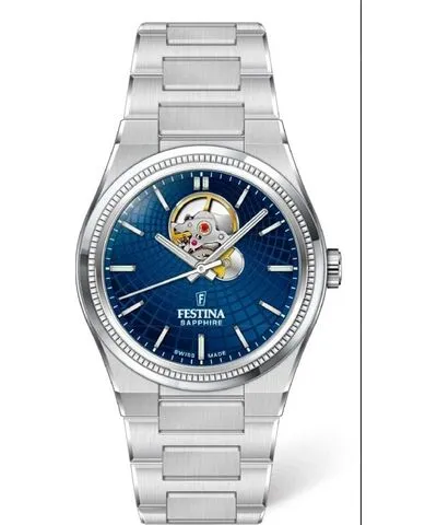 Festina Swiss Made RivÃ© Open Heart Automatic (40mm) Blue Watch