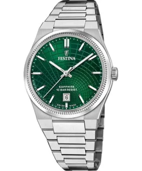 Festina Swiss Made RivÃ© Quartz (40mm) Green Dial / Watch