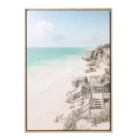 Framed Canvas - Coast Beach View