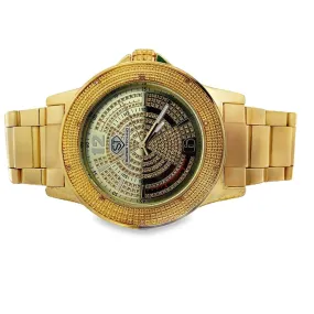 Fresh Gold Super Techno .10cttw Real Diamond Watch