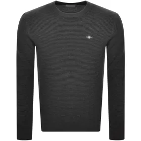 Gant Textured Sweatshirt Grey