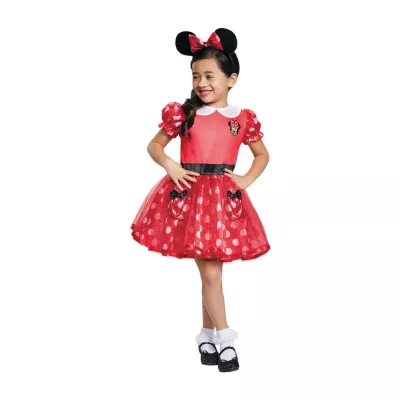 Girls Red Minnie Mouse Costume