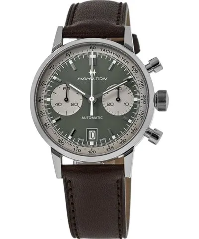 Hamilton American Classic INTRA-MATIC AUTO Green Chronograph Dial Men's Watch H38416560