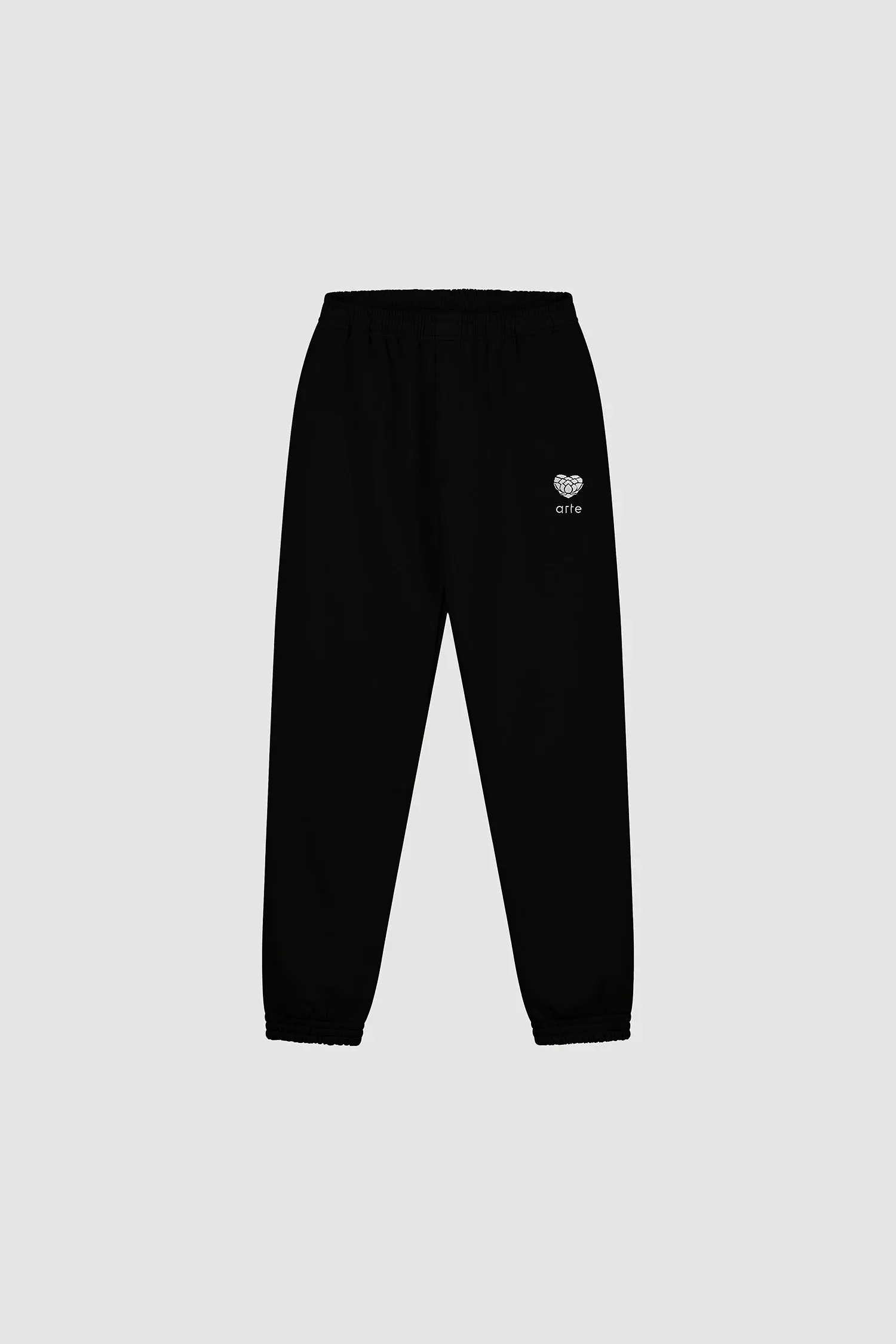 Heart Flower Sweat Pants - Black