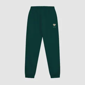 Heart Flower Sweat Pants - Green