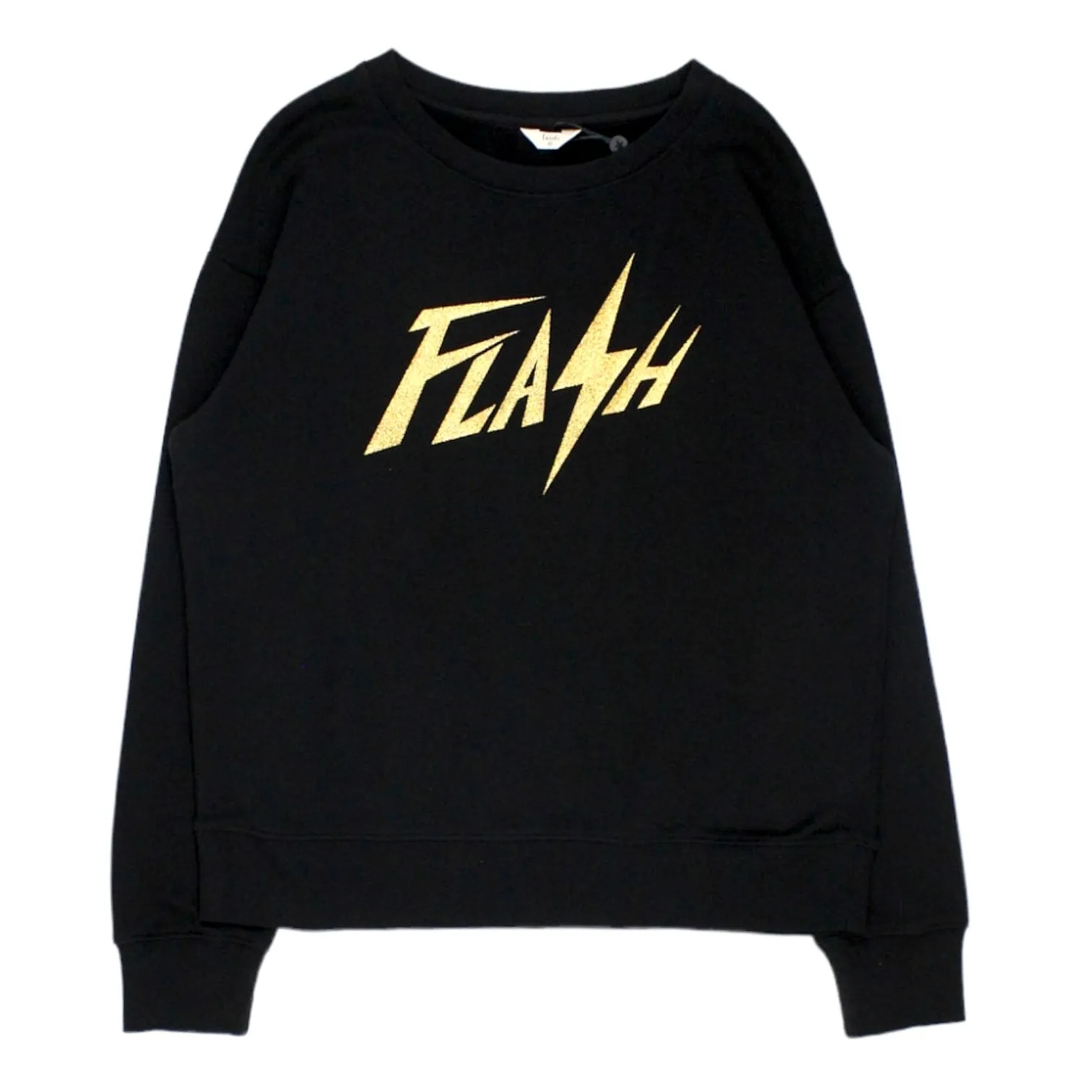 Hush Black/Gold Flash Glitter Sweat Top