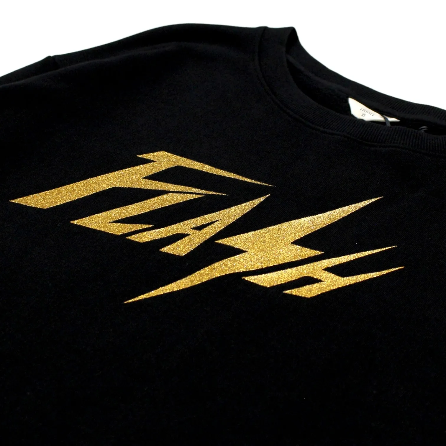 Hush Black/Gold Flash Glitter Sweat Top