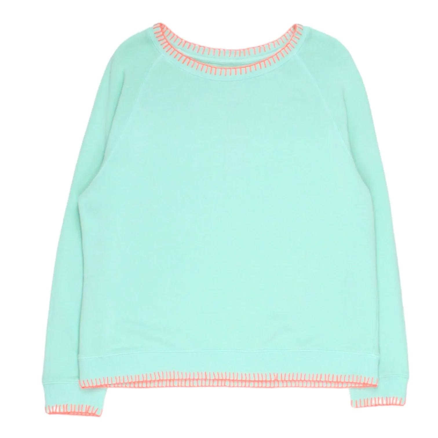 Hush Green Contrast Stitch Sweat Top