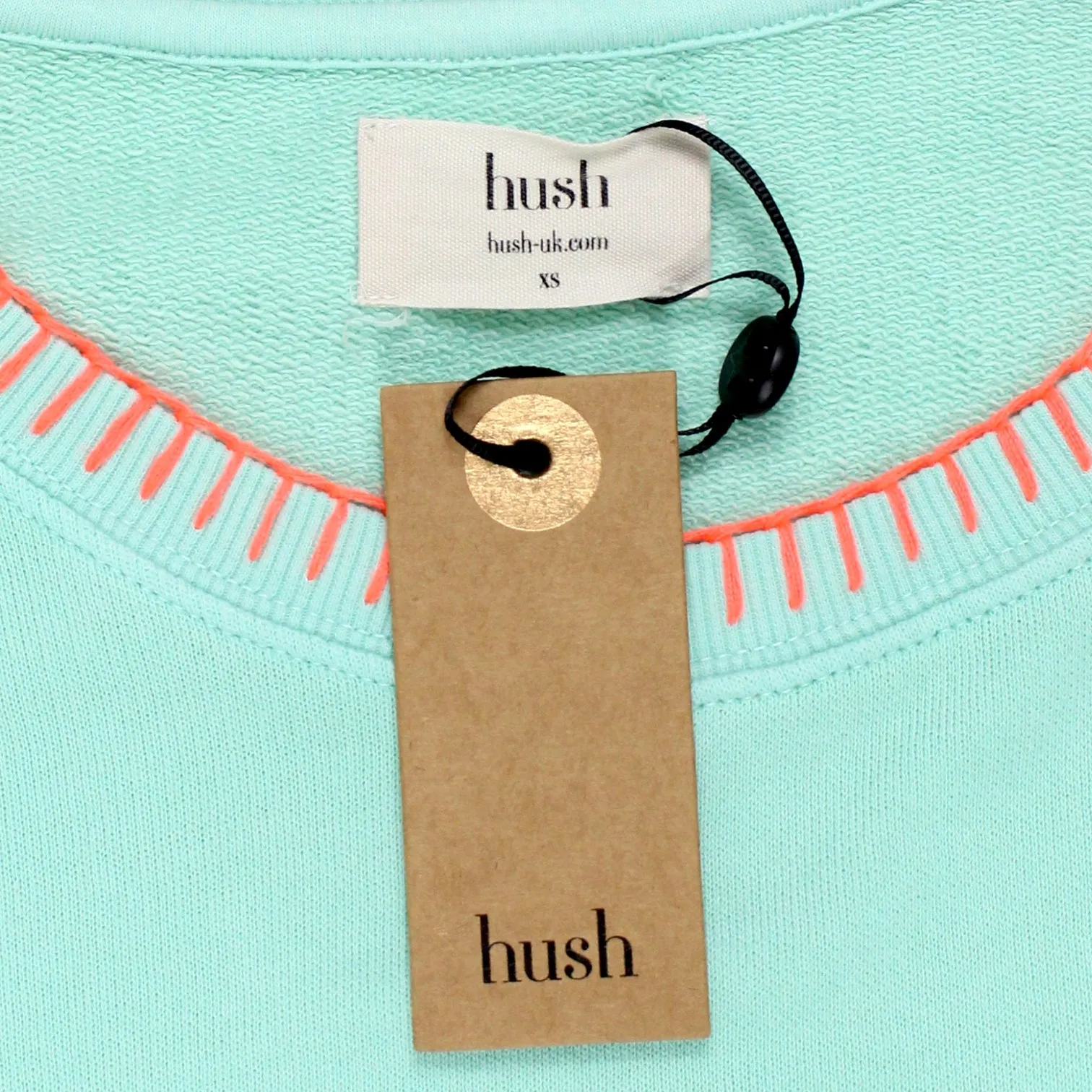 Hush Green Contrast Stitch Sweat Top