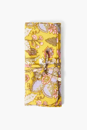 Jewelry Roll Up Case Yellow