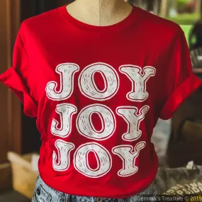 Joy Joy Joy Christmas Tee