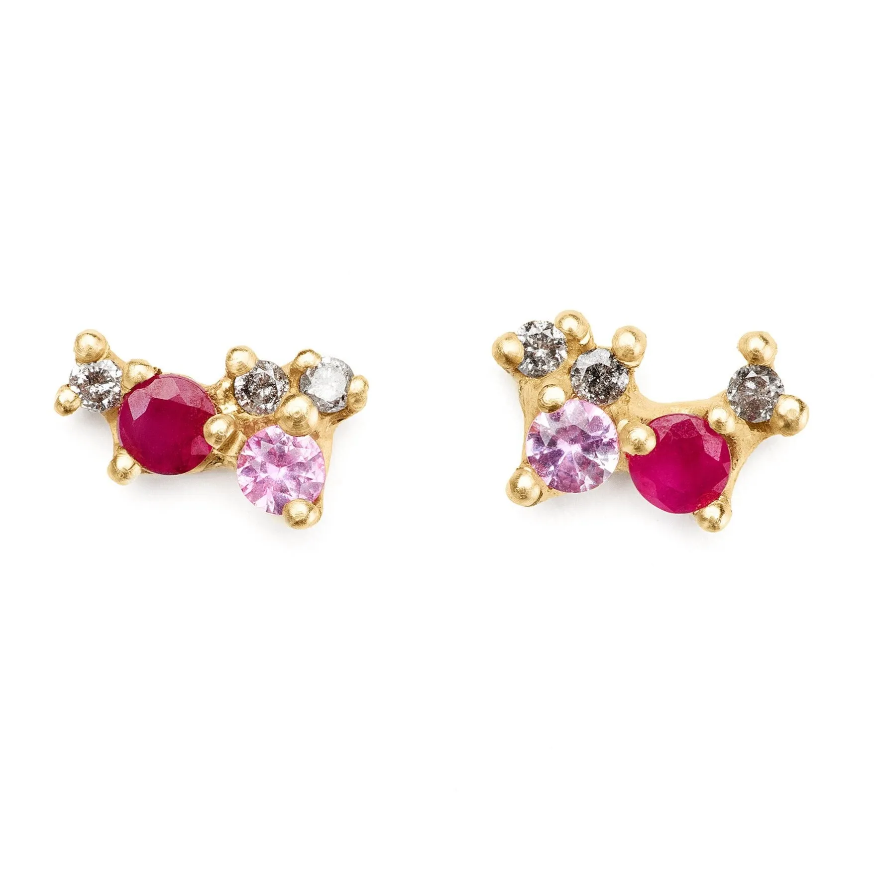 Kristin Ruby Cluster Studs