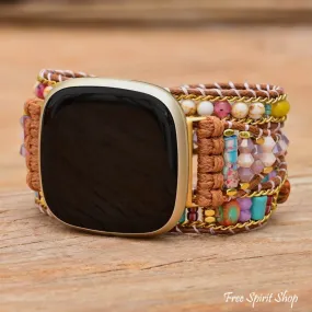 Multi-color Candy Bead Fitbit Watch Band