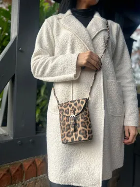 Natural Mini Leopard Print Bag