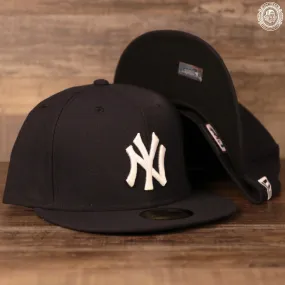 New York Yankees Youth Official On-Field Fitted Hat | Navy Blue New Era Youth 59fifty | Black Bottom Brim Fitted Cap