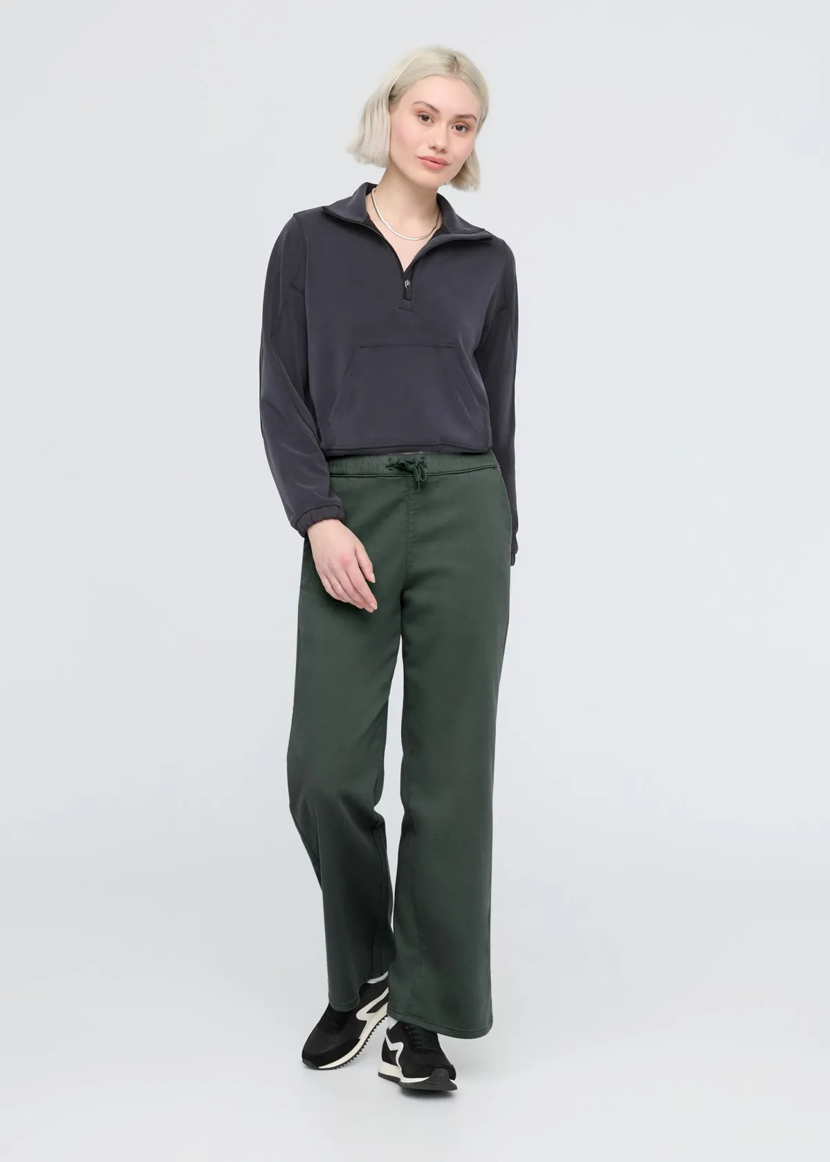 No Sweat Wide Leg Pant - Peat