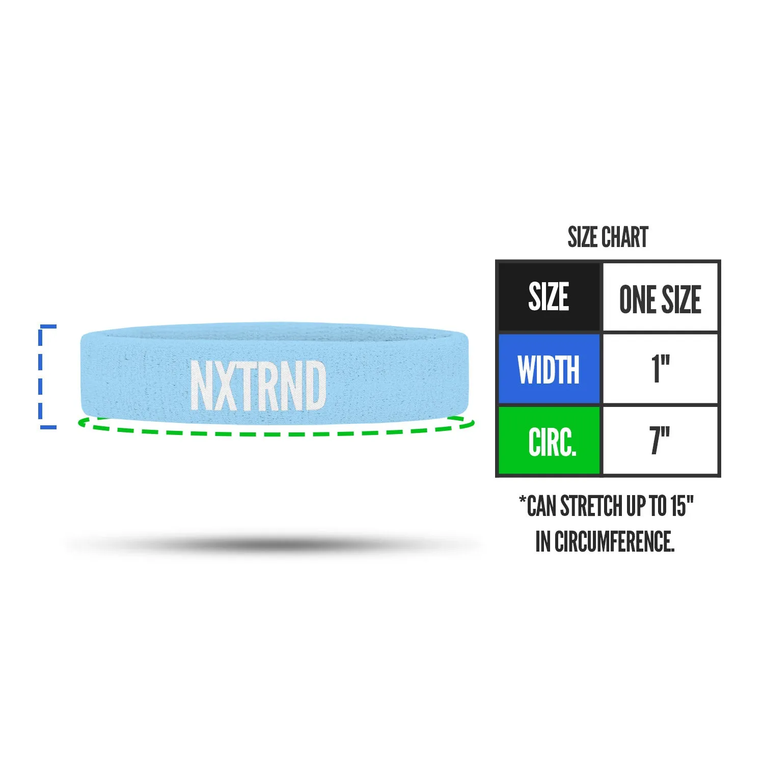 NXTRND Arm Bands Columbia Blue (1 Pair)