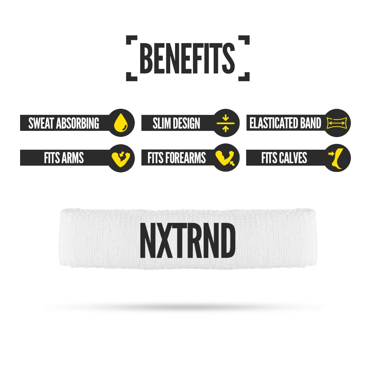 NXTRND Arm Bands White (1 Pair)