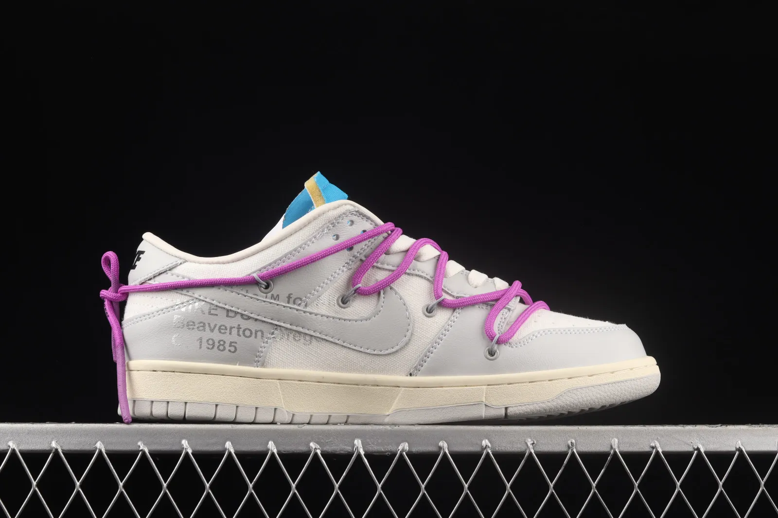 Off-White x Nike SB Dunk Low Lot 47 of 50 Neutral Grey Purple DM1602-125