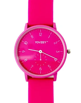 Pink Silicone Strap Watch