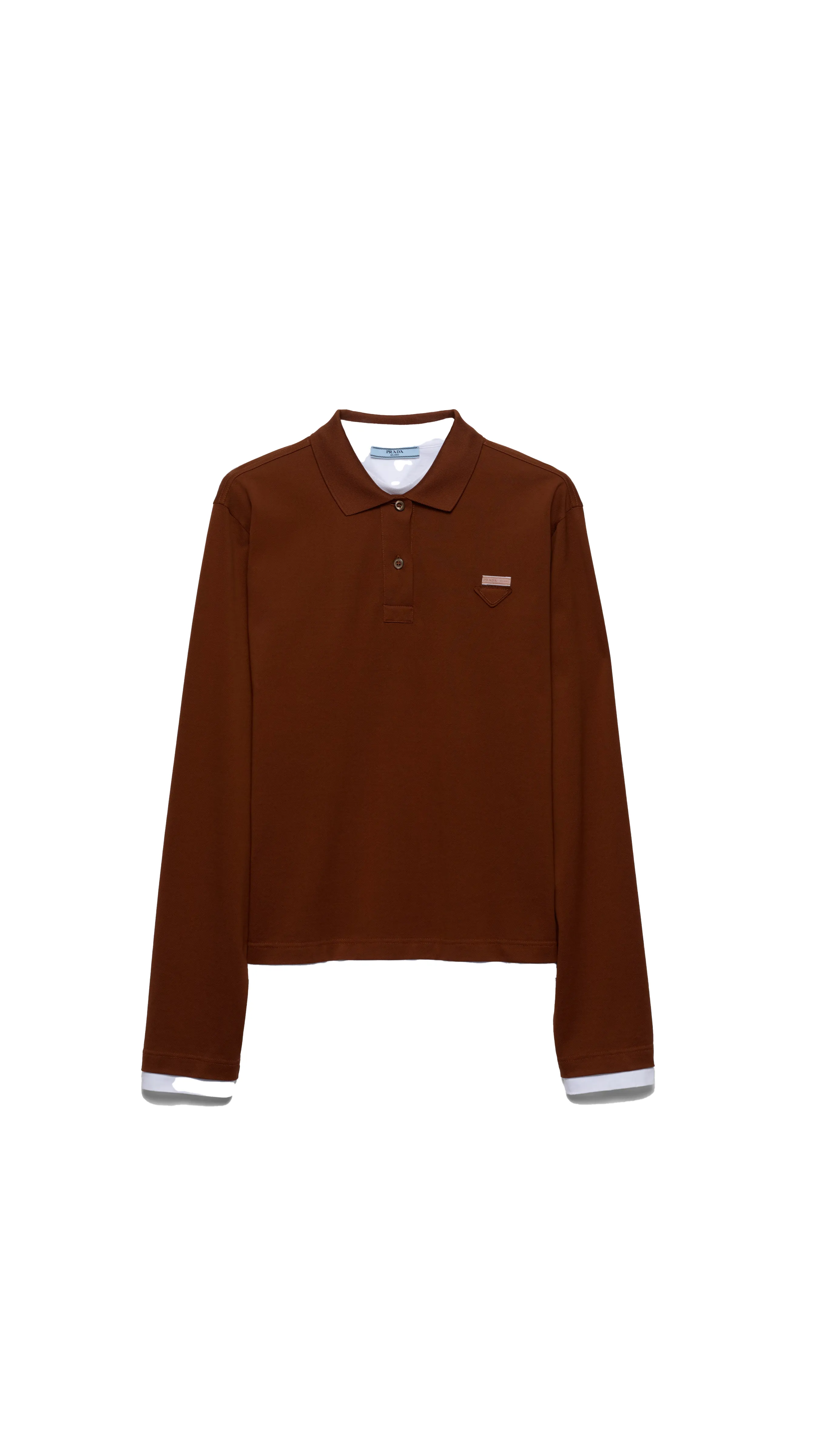 Piqué And Jersey Polo Shirt - Tobacco