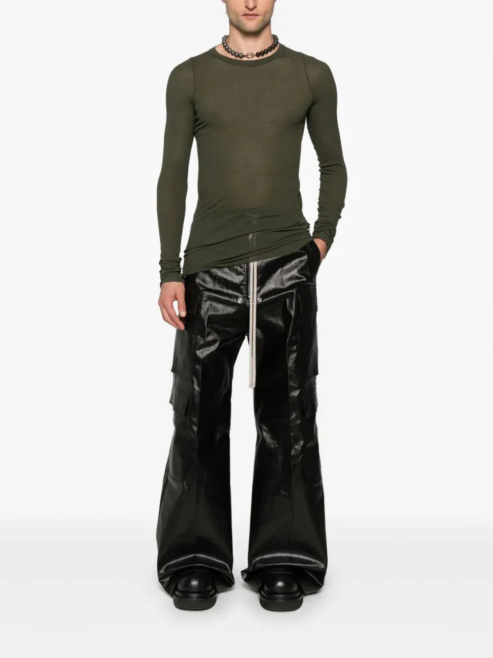 Rick Owens    Rick Owens Ribbed T Shirt