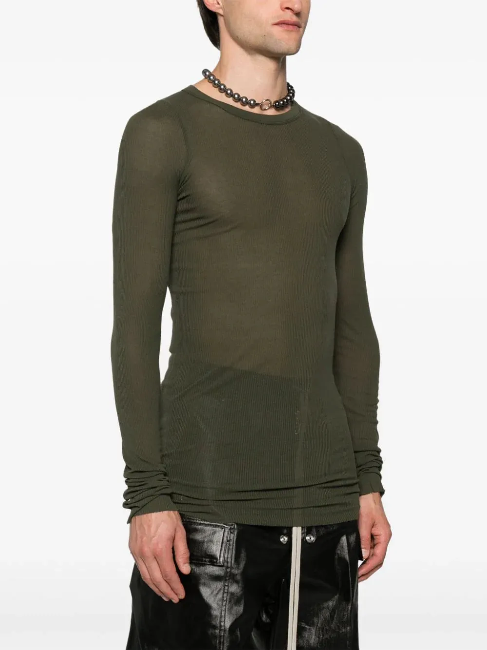 Rick Owens    Rick Owens Ribbed T Shirt