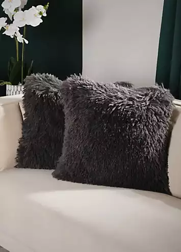 Sienna Faux Mongolian Fur 45x45cm Cushion Covers | Kaleidoscope