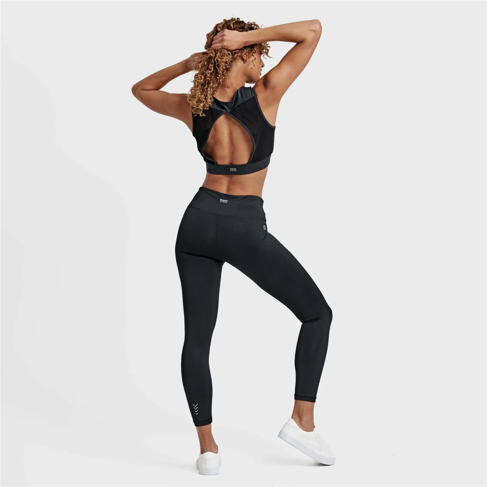 Sports Crop with Mesh Back - Black