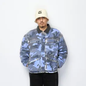 Stüssy - Spray Dyed Canvas Shop Jacket (Blue Camo)